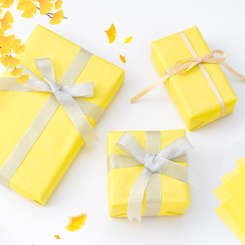 Simetufy Yellow Tissue Paper for Gift Bags, 115 Sheets 14 x 20 Inches Yellow Wrapping Paper, Gift Wrapping Tissue Paper Bulk for Crafts Mother's Day Fall Halloween Wedding Birthday Holiday Party Decor - Image 5